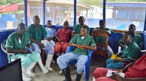 Primer seminario de bienvenida en el centro de aislamiento de pacientes sospechosos de ébola (Holding Center)
