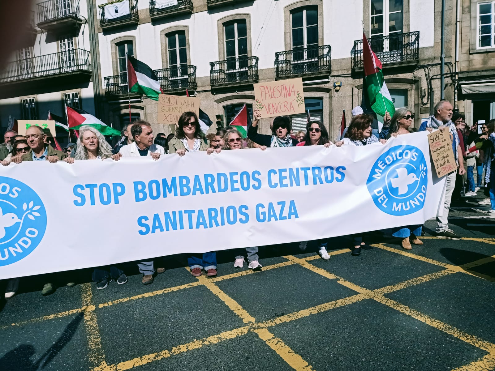 Movilizaciones en Santiago de Compostela contra el asedio en Gaza, 5 de octubre.