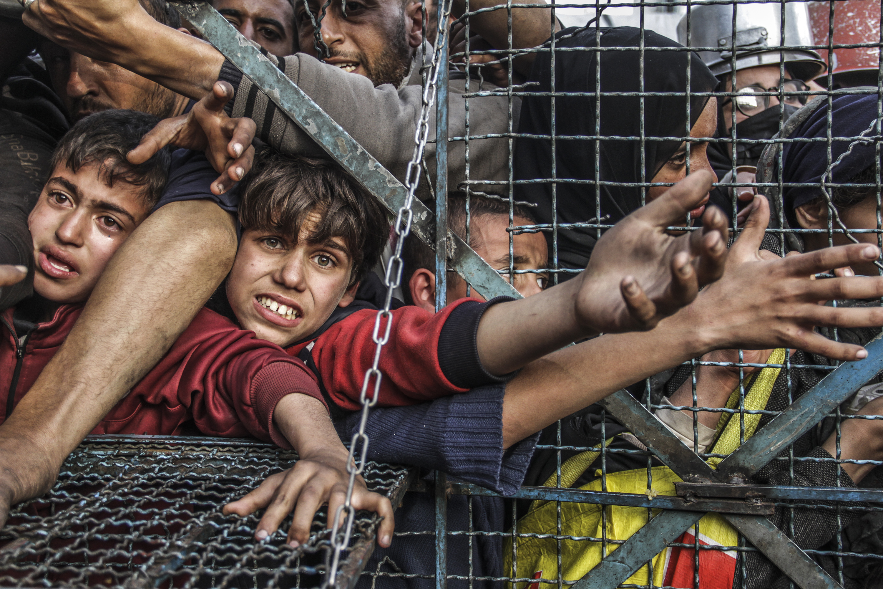 Una de las imágenes de la serie "Asedio y Hambruna" en Gaza. ©Mahmoud Issa